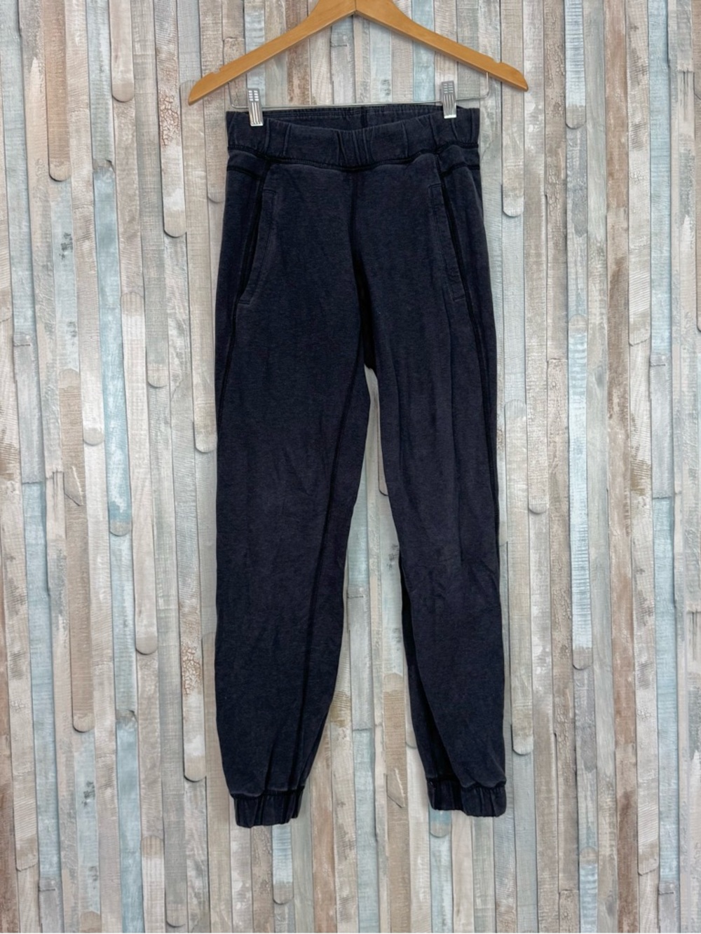 Lululemon 2 Sattva Pant II‎ French Terry Knit Lounge Jogger Heathered Naval Blue